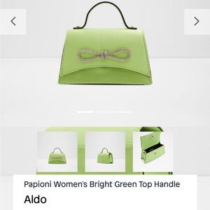 Aldo Papioni bright green mini crossbody purse